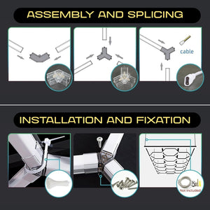 Luminaria lineal para hexágono - 6500K - 40 x 4cm (11)