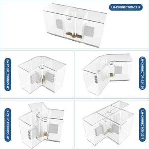 Conector en V para hexágono - 90° - 2,2 cm (5)