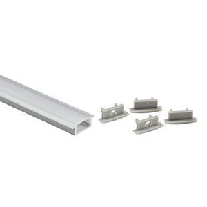 Perfil tira LED empotrable con difusor - Kit completo - 8,5x12mm - Tira LED ≤10mm - 2 metros (7)