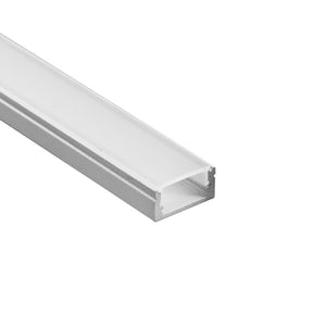 Perfil tira LED de superficie con difusor - Kit completo - 17x8,5mm - Tira LED ≤10mm - 2 metros (2)