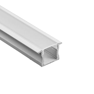 Perfil tira LED empotrable con difusor - Kit completo - 12,2x13mm - Tira LED ≤10mm - 2 metros - Barcelona Led-