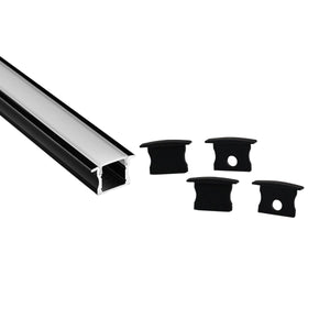 Perfil tira LED empotrable con difusor - Kit completo - 12,2x13mm - Tira LED ≤10mm - 2 metros - Barcelona Led-