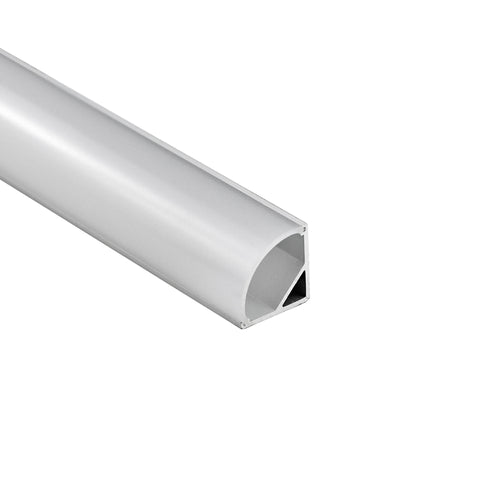 LED strip profile for corners with diffuser - Complete kit - 16x16mm - LED strip ≤10 mm - 2 meters