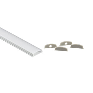 Perfil tira LED de superficie con difusor - Kit completo - 13x5,6mm - Tira LED ≤10mm - 2 metros (1)