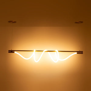 Lámpara colgante moderna neón ondulante "Corda" - 360º - 45W - 3000K - Barcelona Led-Decoración