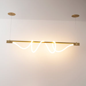 Lámpara colgante moderna neón ondulante "Corda" - 360º - 45W - 3000K - Barcelona Led-Decoración