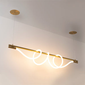 Lámpara colgante moderna neón ondulante "Corda" - 360º - 45W - 3000K - Barcelona Led-Decoración