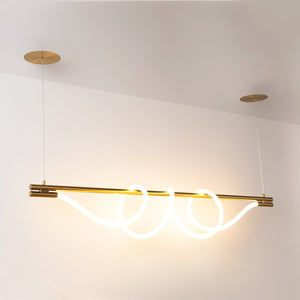 Lámpara colgante moderna neón ondulante "Corda" - 360º - 45W - 3000K - Barcelona Led-Decoración