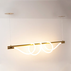 Lámpara colgante moderna neón ondulante "Corda" - 360º - 45W - 3000K - Barcelona Led-Decoración