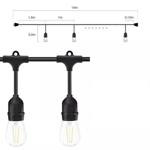 Guirnalda decorativa exterior 10 metros - IP44 - Barcelona Led-