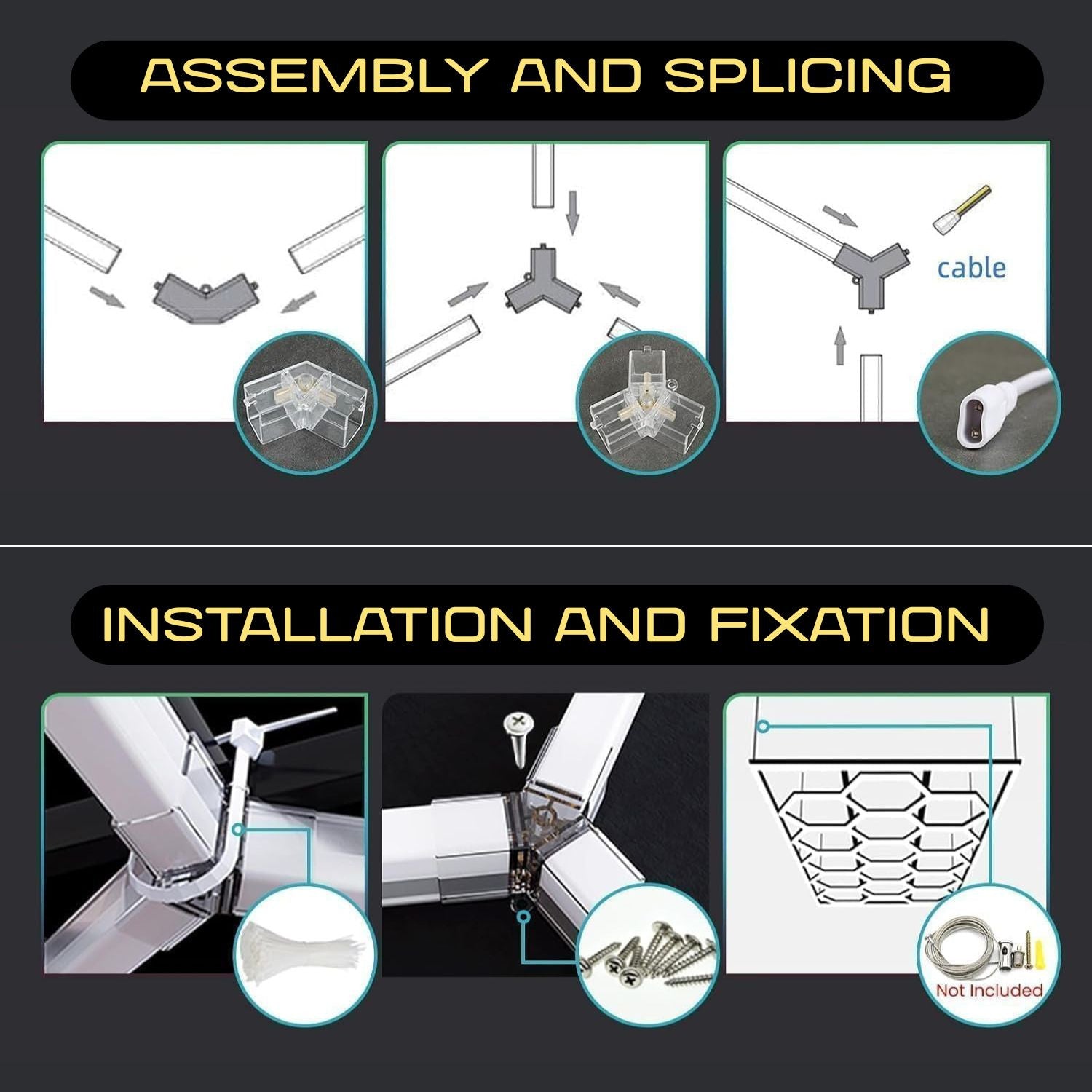 Conector de inicio para estructura hexagonal - 50 cm (1)