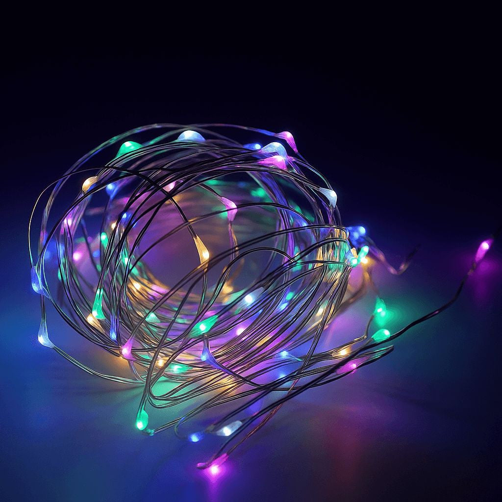 Cadena luminosa guirnalda LED FAIRY LIGHT de alambre de cobre "luz de hada" (10mt.)