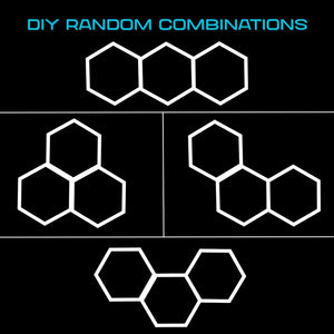 Lámpara LED hexagonal - 6500K - 3 hexágonos - 440cm (1)