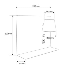 Aplique de pared para lectura con puerto USB y USBC "BASKOP" - 6W - Izquierda y Derecha (54)