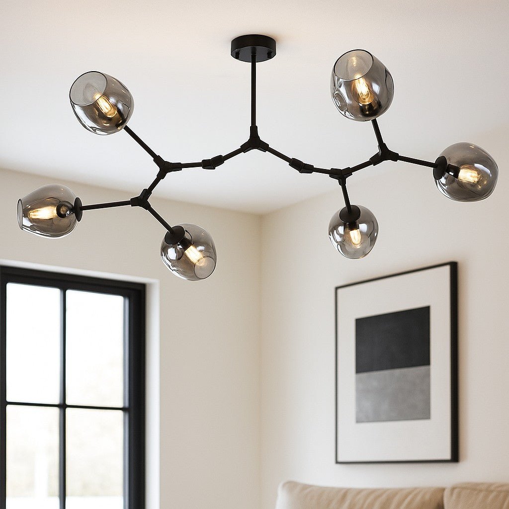 Lámpara de techo articulada "ORIÓN 6" - 6 x E27 - Barcelona Led-Decoración