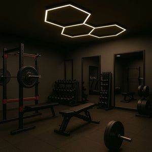 Lámpara LED hexagonal - 6500K - 3 hexágonos - 440cm - Barcelona Led-