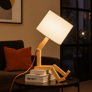 Lámpara de mesa de madera articulada "YOKI" (6)