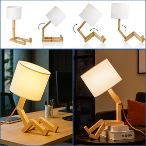 Lámpara de mesa de madera articulada "YOKI" (9)