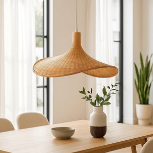 Lámpara colgante de mimbre "Bellas" - Barcelona Led-Decoración