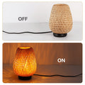 Wicker table lamp