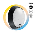 Plafón LED exterior redondo con sensor PIR - 20W - CCT - IP65 2