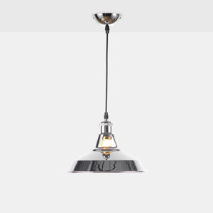 Lámpara industrial retro colgante "MANACOR" con cúpula de metal (16)