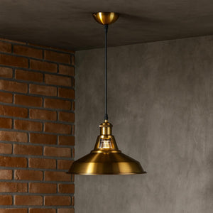 Lámpara industrial retro colgante "MANACOR" con cúpula de metal - Barcelona Led-Decoración