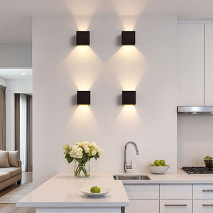 Pack de 4 Apliques de pared "KURTIN" 6W luz up and down regulable - Barcelona Led-Decoración