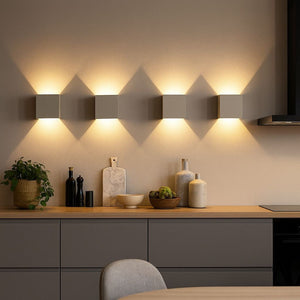 Pack de 4 Apliques de pared "KURTIN" 6W luz up and down regulable - Barcelona Led-Decoración