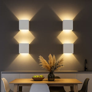 Pack de 4 Apliques de pared "KURTIN" 6W luz up and down regulable - Barcelona Led-Decoración