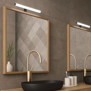 Aplique espejo baño LED tubular - 30cm - 5W | 3 formas de fijación (29)