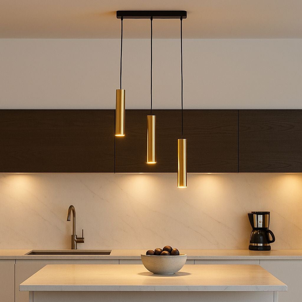 Lámpara colgante triple minimalista "Bila 3" - GU10 - Barcelona Led-Decoración