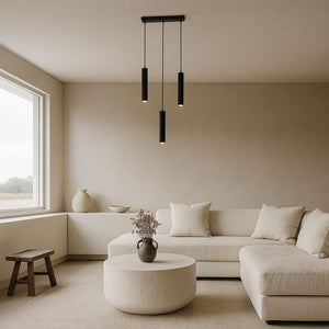 Lámpara colgante triple minimalista "Bila 3" - GU10 - Barcelona Led-Decoración
