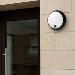 Plafón LED exterior redondo con sensor PIR - 15W - CCT - IP65