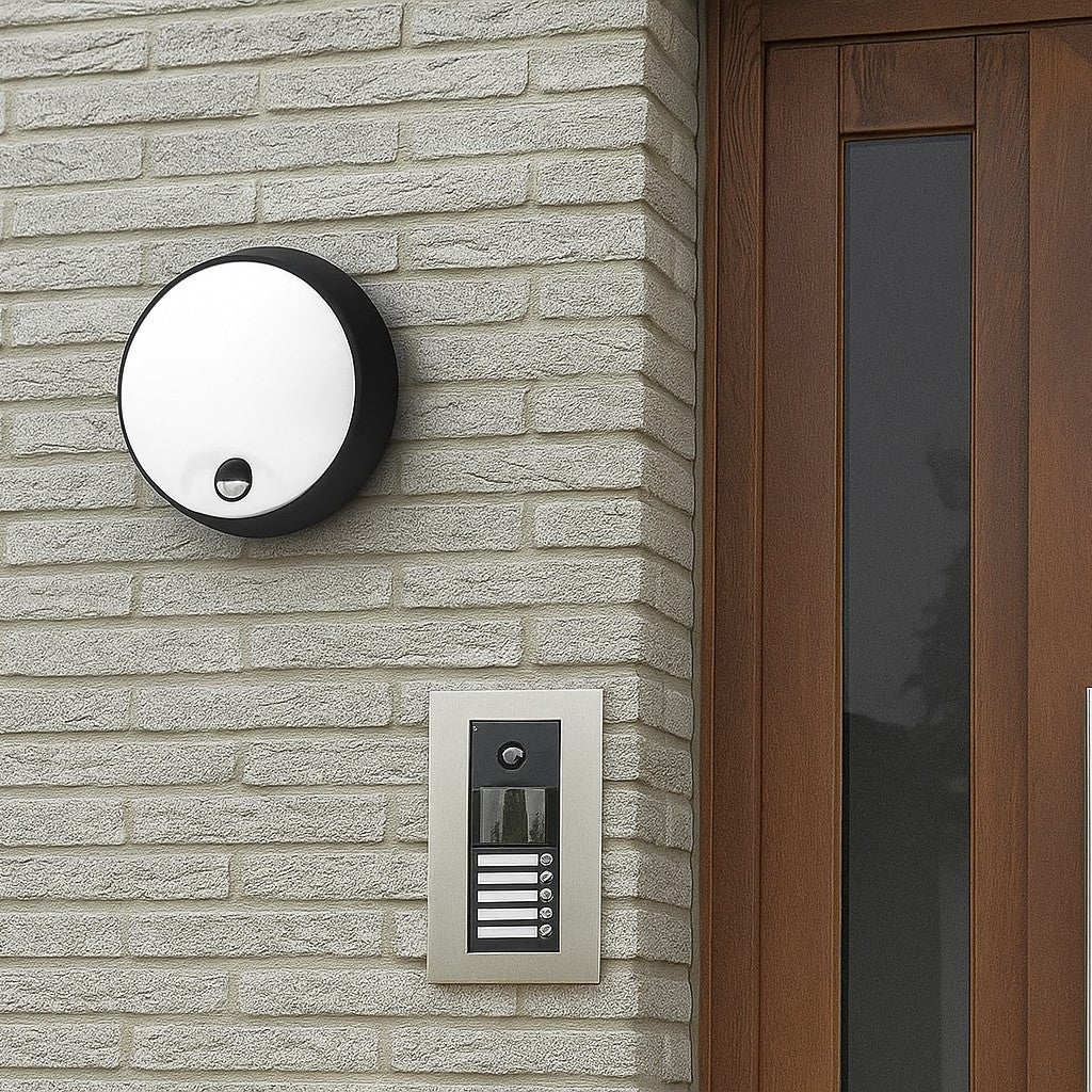Plafón LED exterior redondo con sensor PIR - 20W - CCT - IP65
