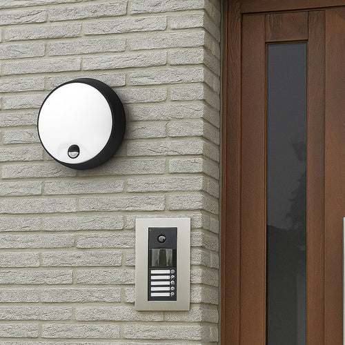 Round LED outdoor ceiling light with PIR sensor - 20W - CCT - IP65