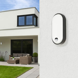 Plafón LED exterior ovalado con sensor PIR - 15W - CCT - IP65 - Barcelona Led-Decoración