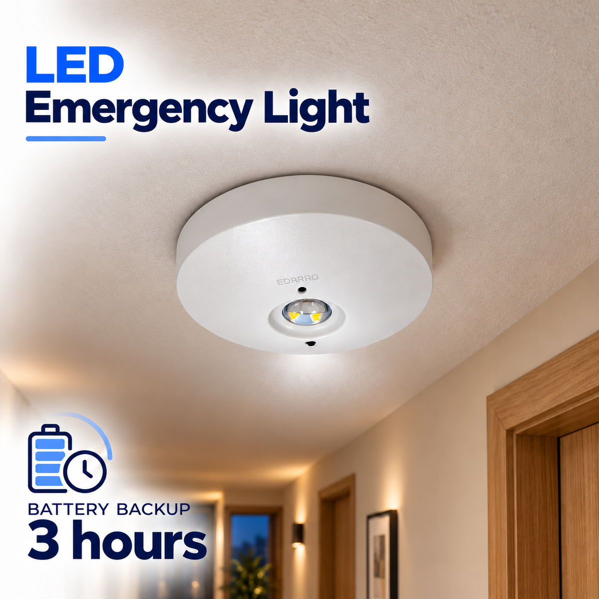 Luz de Emergencia y Permanente LED para superficie 150lm 2,5W - 3 horas IP20 (1)
