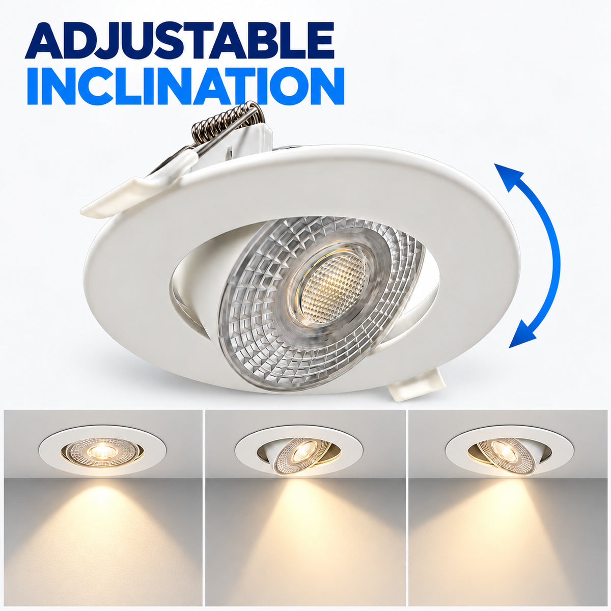 Downlight LED empotrable orientable - 3W-5W-7W - CCT - 560lm - Corte Ø75mm - IP20 (1)