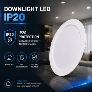 Downlight LED circular empotrable - 3CCT - 12W - 110 lm/W - Corte Ø127mm (6)