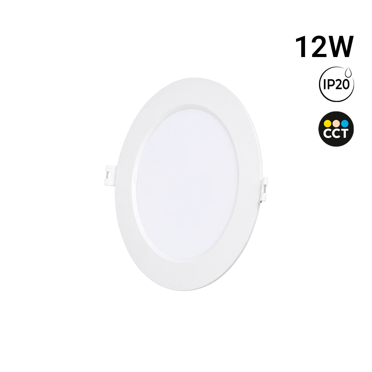 Downlight LED circular empotrable - 3CCT - 12W - 110 lm/W - Corte Ø127mm