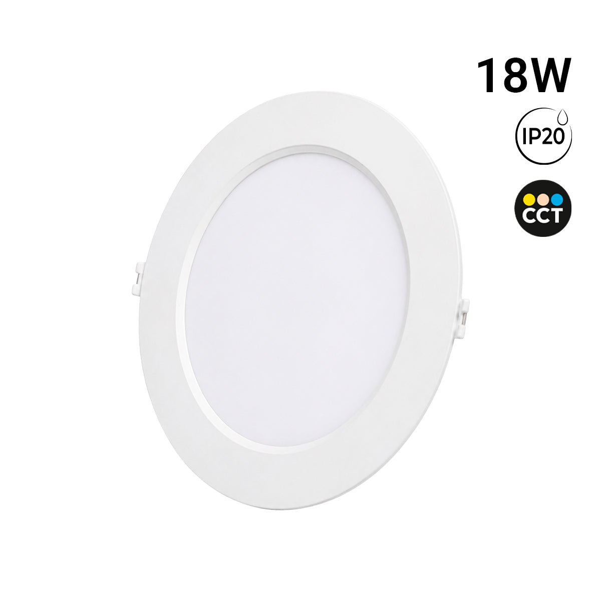 Downlight LED circular empotrable - 3CCT - 18W - 110 lm/W - Corte Ø170mm