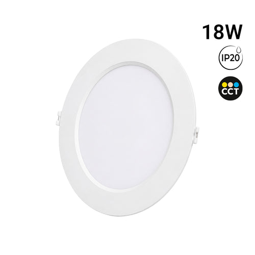 Downlight LED circular empotrable - 3CCT - 18W - 110 lm/W - Corte Ø170mm