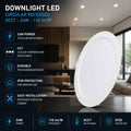 Recessed circular LED downlight - 3CCT - 24W - 110 lm/W - Cutout Ø243mm 4