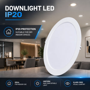 Downlight LED circular empotrable - 3CCT - 24W - 110 lm/W - Corte Ø243mm (9)