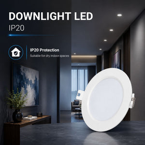 Downlight LED circular empotrable - 3CCT - 6W - 110 lm/W - Corte Ø93mm (8)