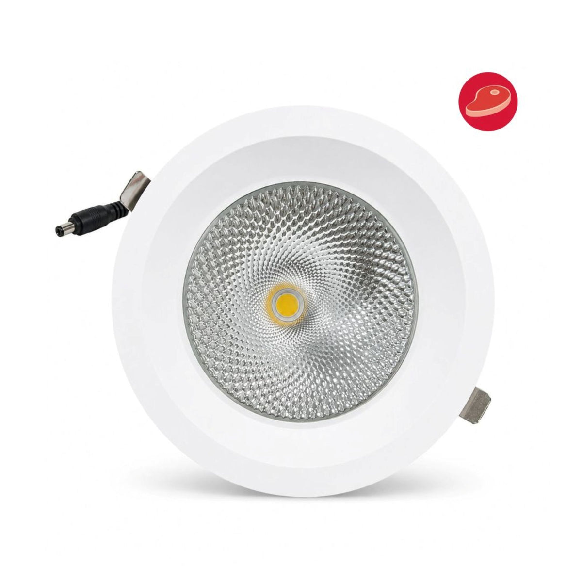 Downlight LED empotrable- Chip especial para carnicerías - 30W - Corte Ø200 mm - IP54 - UGR19