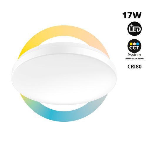 Plafón LED de techo - CCT - 17W - CRI80 - IP20
