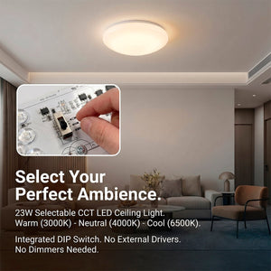 Plafón LED de techo - CCT - 17W - CRI80 - IP20 - Barcelona Led-Iluminación