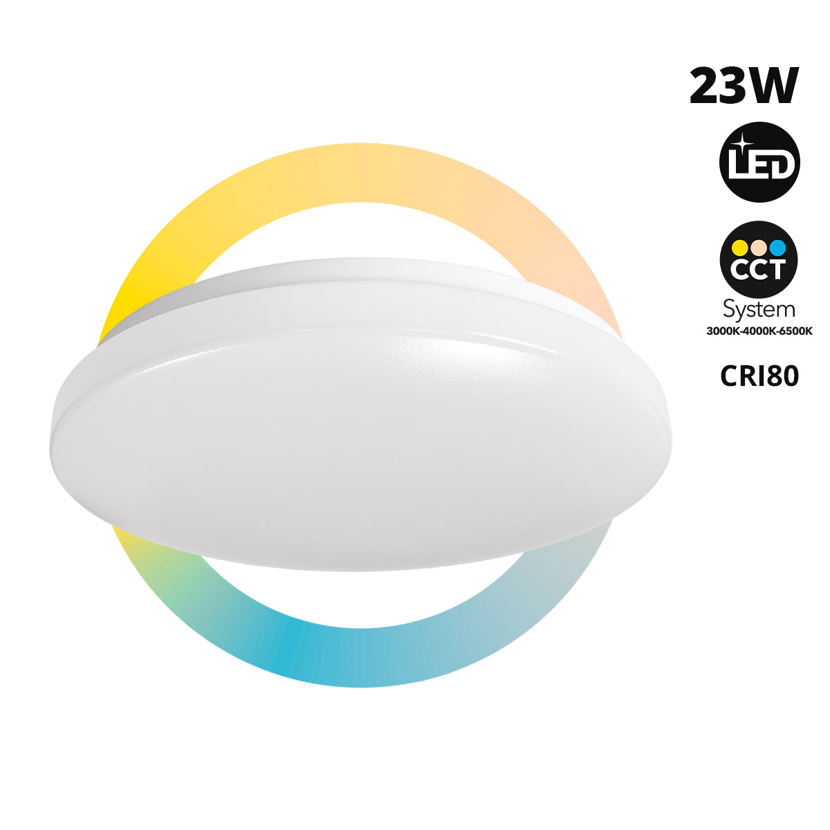 Plafón LED de techo - CCT - 23W - CRI80 - IP20